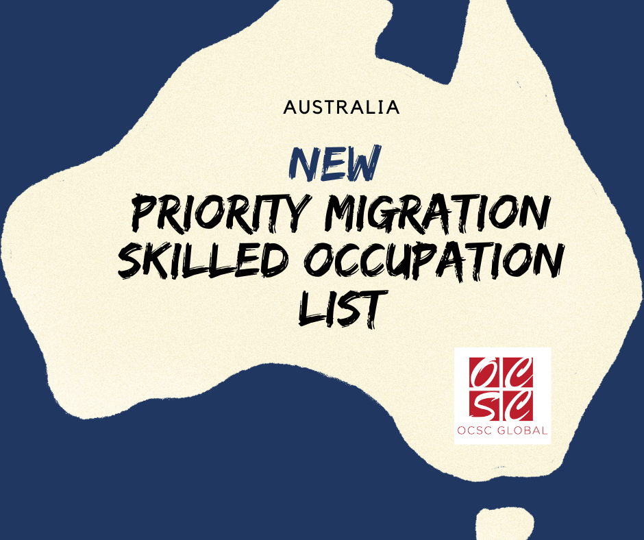 Australia New Priority Migration Skilled Occupation List (PMSOL)