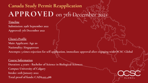 Canada Study Permit Reapplication Dec 07 2021