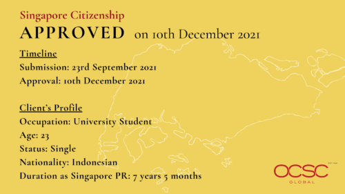 Approval for Singapore Citizenship