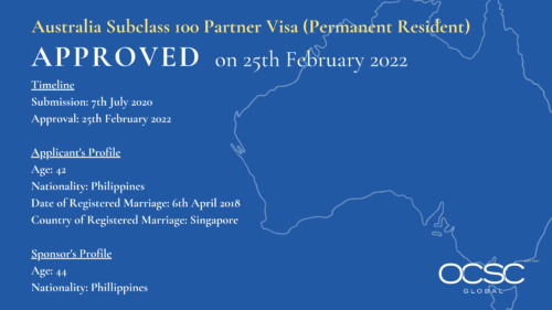 Approval for Australia Partner Visa Subclass 100
