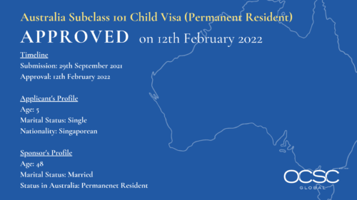 Australia Child Visa Subclass 101