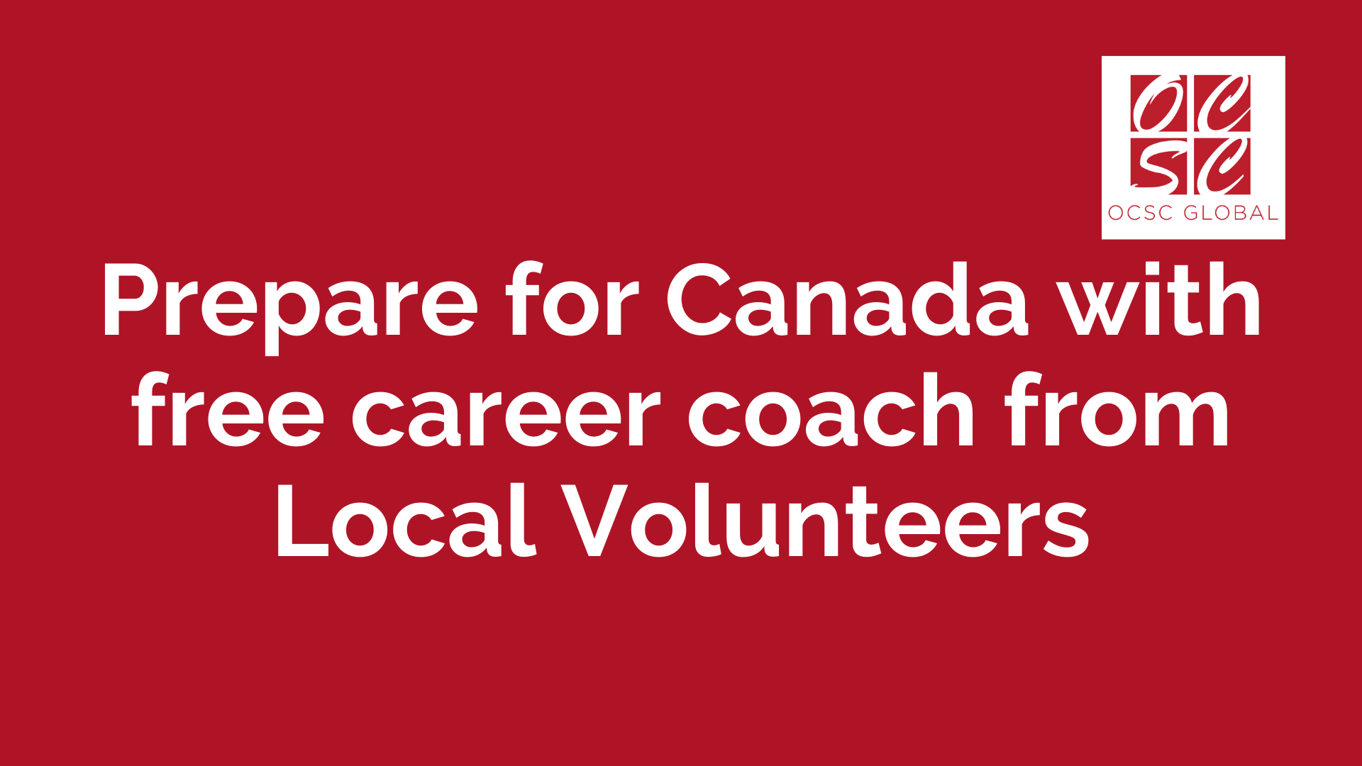 Free Career Coaching For Canada New Migrants | OCSC Global