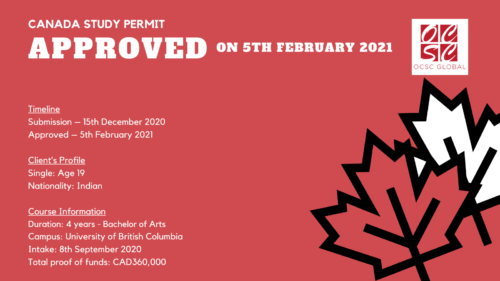 New Approval for Canada Study Permit