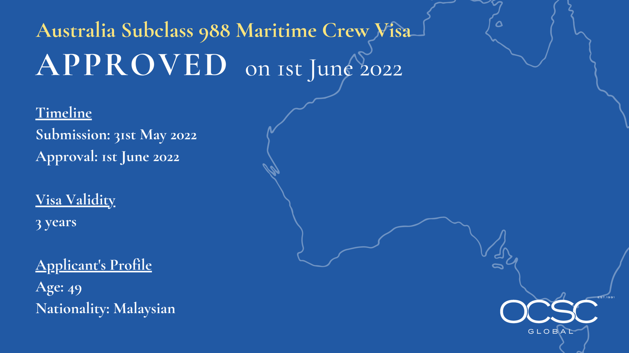 Approval For Australia Maritime Crew Visa Subclass 988 OCSC Global approval-for-australia-maritime-crew-visa-subclass-988-ocsc-global