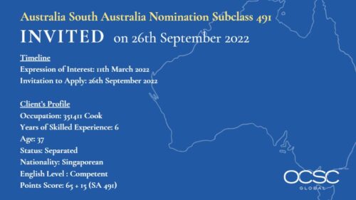 Australia South Australia Nomination Invited 26-Sep