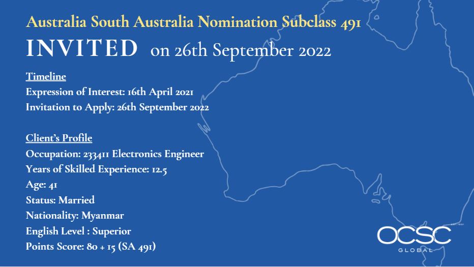 Australia Nomination Invited 26-Sep