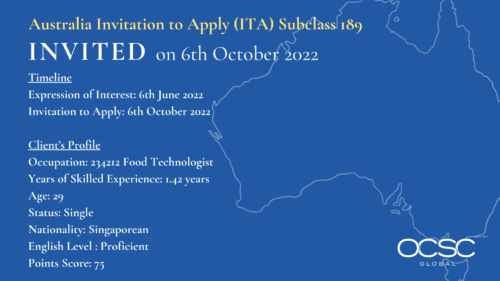 Australia Invitation To Apply Invited 6-Oct