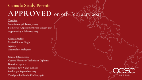 Canada Study Permit Approved 9-Feb