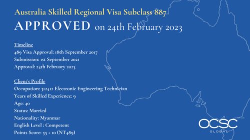 Australia Skilled Regional Visa Approved