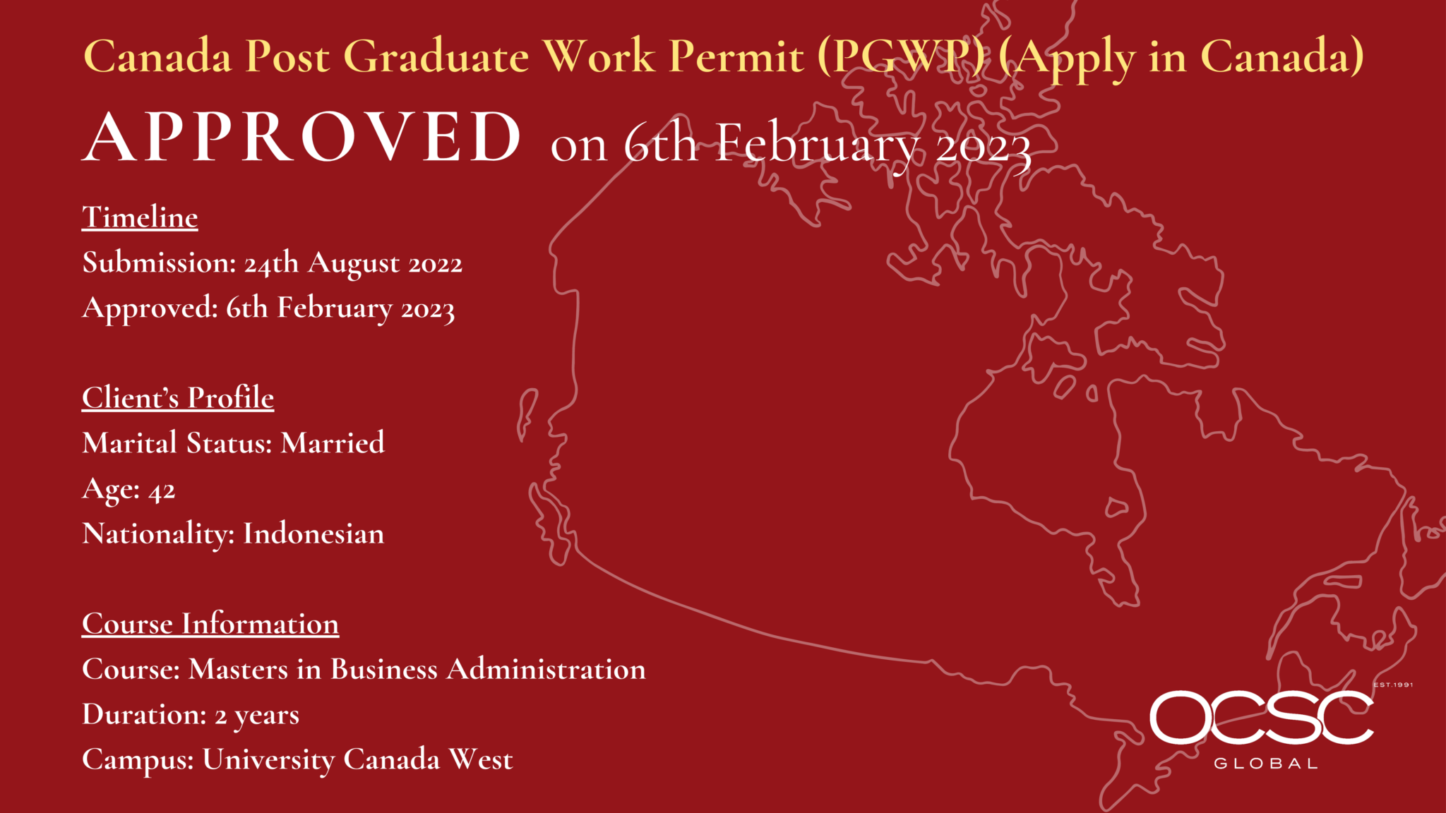 Approval For Canada Post Graduate Work Permit (PGWP) Apply In Canada ...