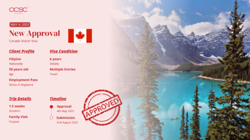 Ferdinand's Canada Visitor Visa approval timeline with OCSC Global