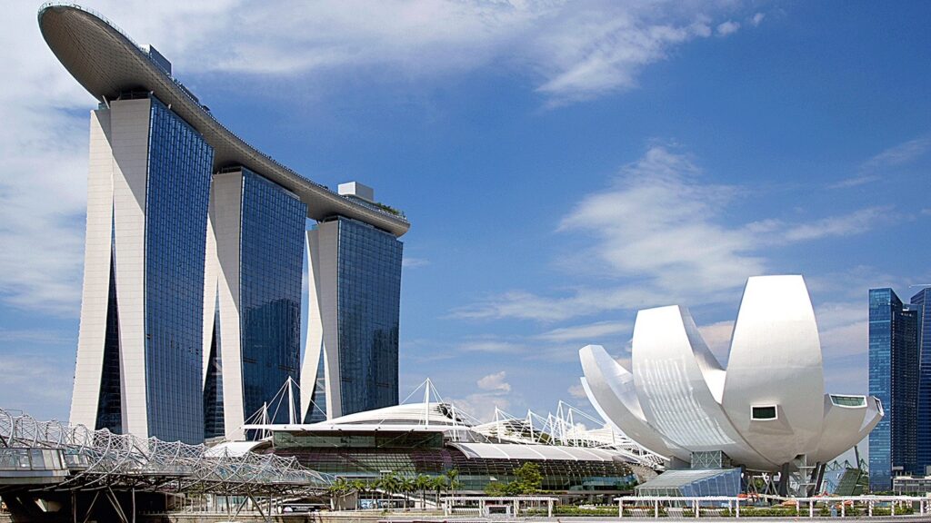Marina Bay Sands and the ArtScience Museum by day, Singapore